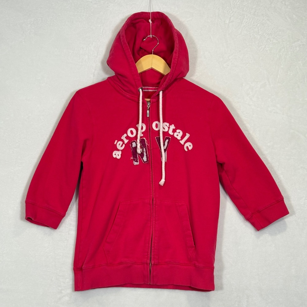 Aeropostale Pink Full Zip Hoodie Sweatshirt XL